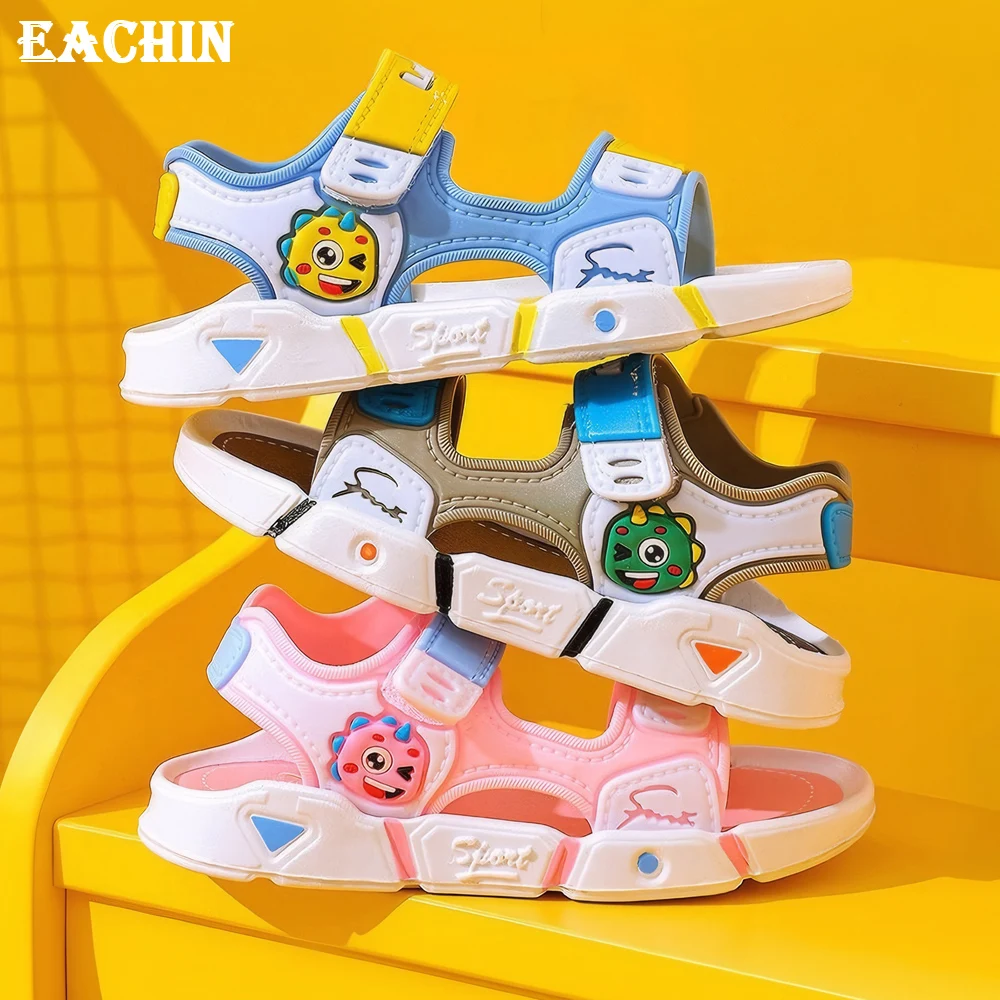 

2025 Summer Baby Boys Girls Beach Sandals Cute Catoon Print Children's Casual Shoes Kids Anti-slip Sport Sandals Outdoor Shoes