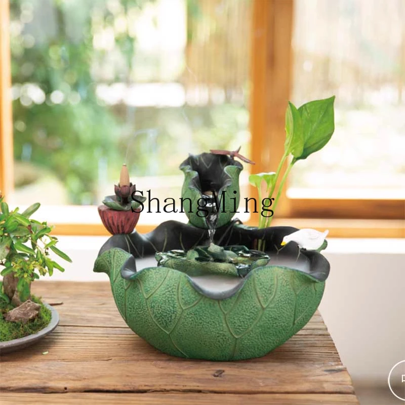 

DHY landscape water flow ornament circulating water desktop humidifier living room entrance decoration
