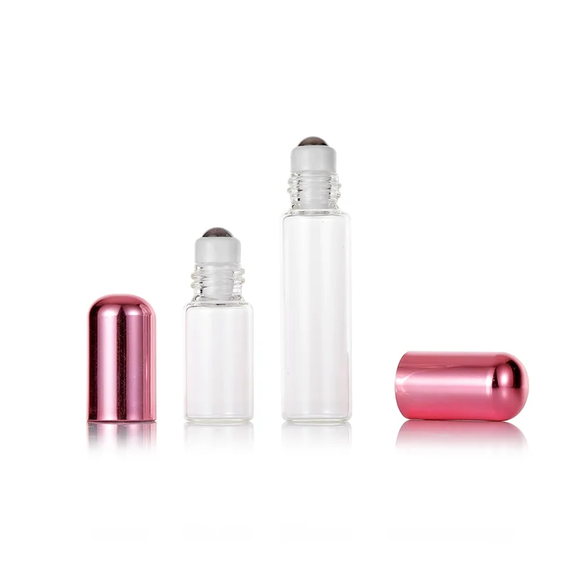 A01V-40개 2ML 3ML 5ML 10ML 롤온 병 소형 화장품 포장 향수 병 액체 용기 여행용 롤온 병