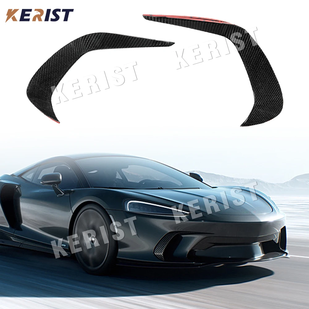 Carbon Fiber Front Bumper Canards Splitter Spoiler GTS Style 2019-2024 for McLaren GT 2019-2023