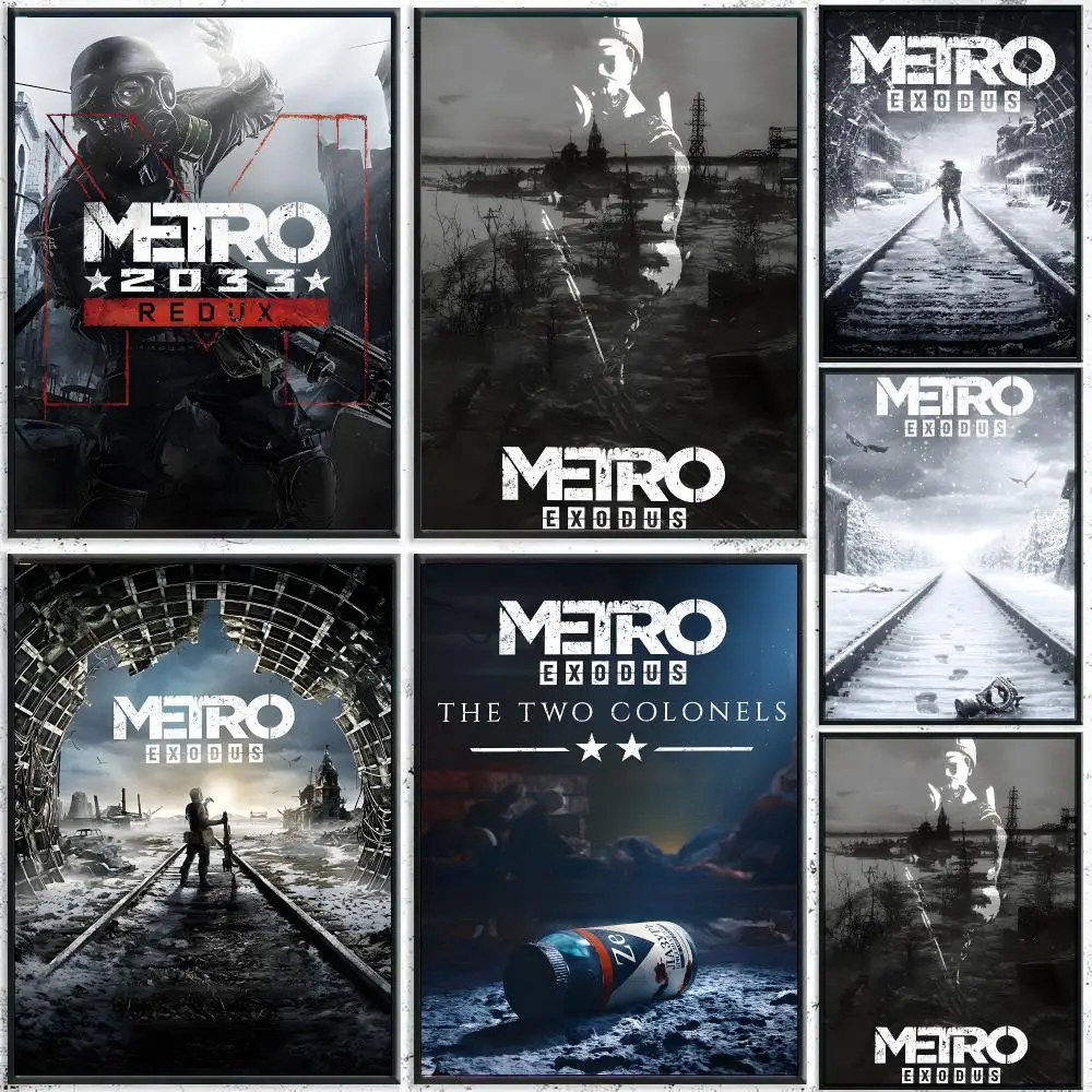 Metro Exodus Gaming Room Decor Poster HD Waterproof Wall Decal for Study, Living Room & Garage, DIY Great Gift for Fans