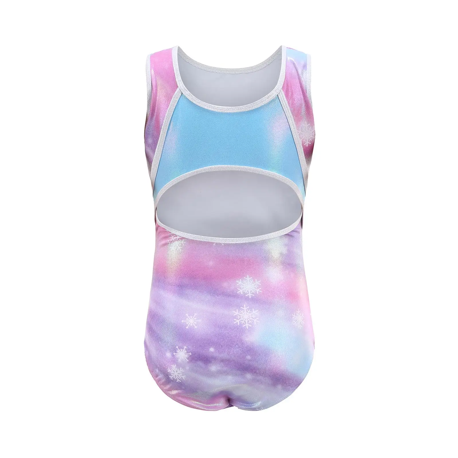 Girls Gymnastics Leotards Soft Elastic Colorful Sleeveless Dance Bodysuit for Kids Ballet Practice Stage Performance Athletic