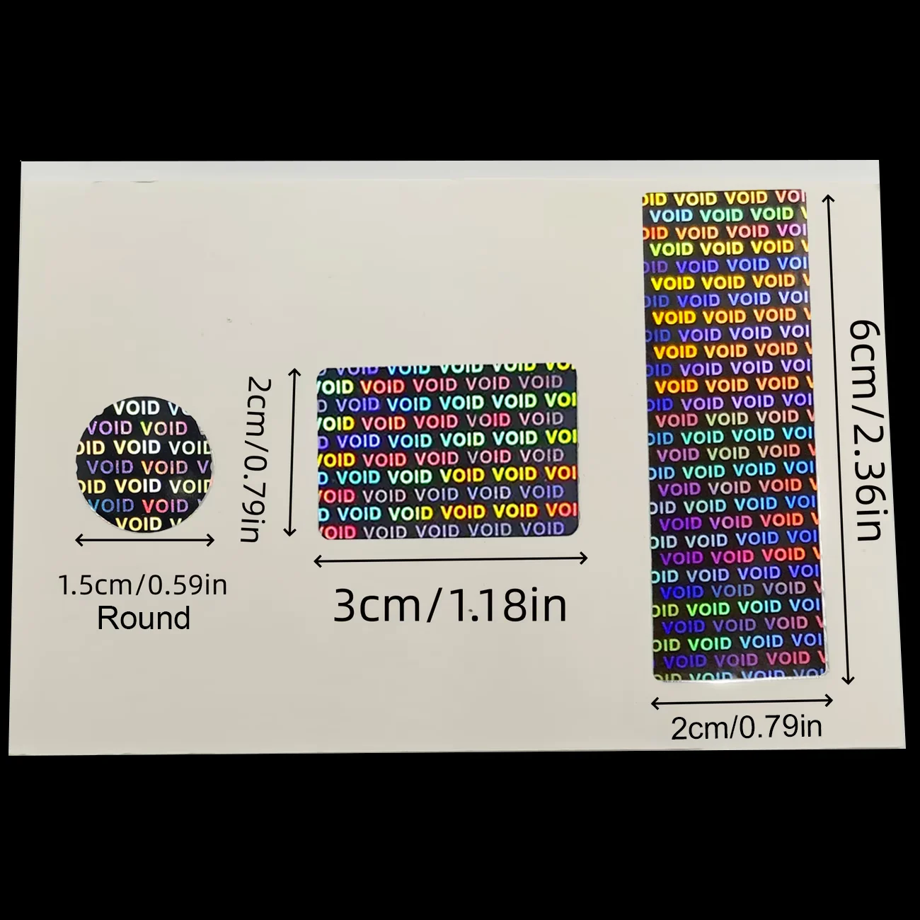 1000pcs Single Use High Quality VOID Tamper-proof Security Holographic Sticker, Sealing Label Sticker for Package Box, Gift Bag