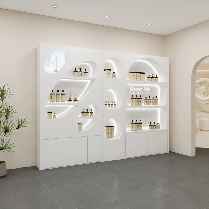

Nordic High-end Special Display Cabinet for Nails Modern Beauty Salon Cosmetic Display Cabinets Commercial Furniture FYMC