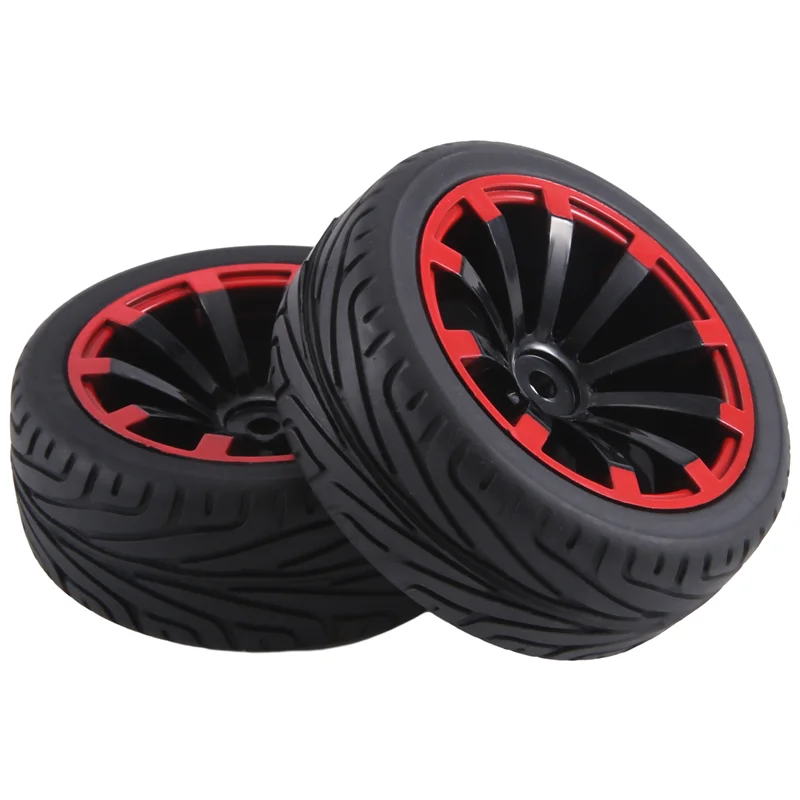 

N03R-4 шт. 12 мм шестигранные колесные диски и наружный диаметр 2,59 дюйма резиновые шины для RC 1/10 дорожные туристические автомобильные аксессуары D