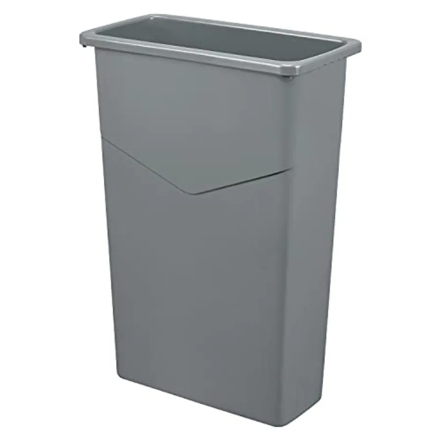 

Slim Trash Container with Open Top, Plastic Construction, 23 Gallon Capacity, 20" W x 11" D x 30" H, for Indoor Use, Lid Sold S