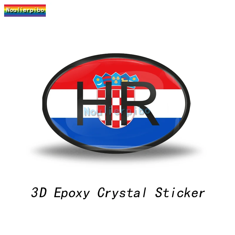 Pegatina de personalidad 3D, bandera de Croacia, vinilo epoxi resistente al agua, pegatina troquelada, piezas de silicona para motocicleta y coche,