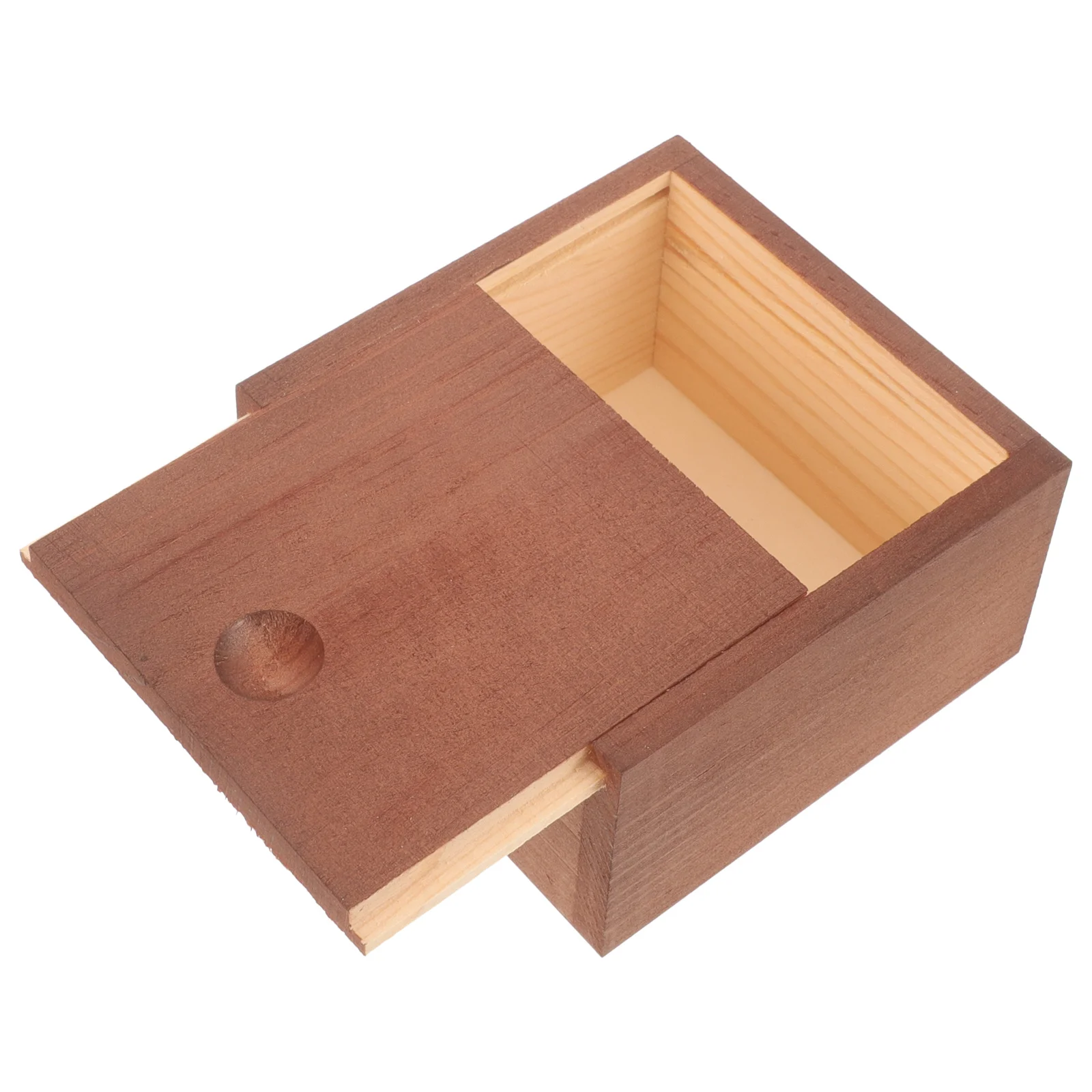 

Solid Wood Pull-Out Jewelry Box Lightweight Storage Case For Rings Earrings Bracelets Trinkets Organizer Wooden Box With