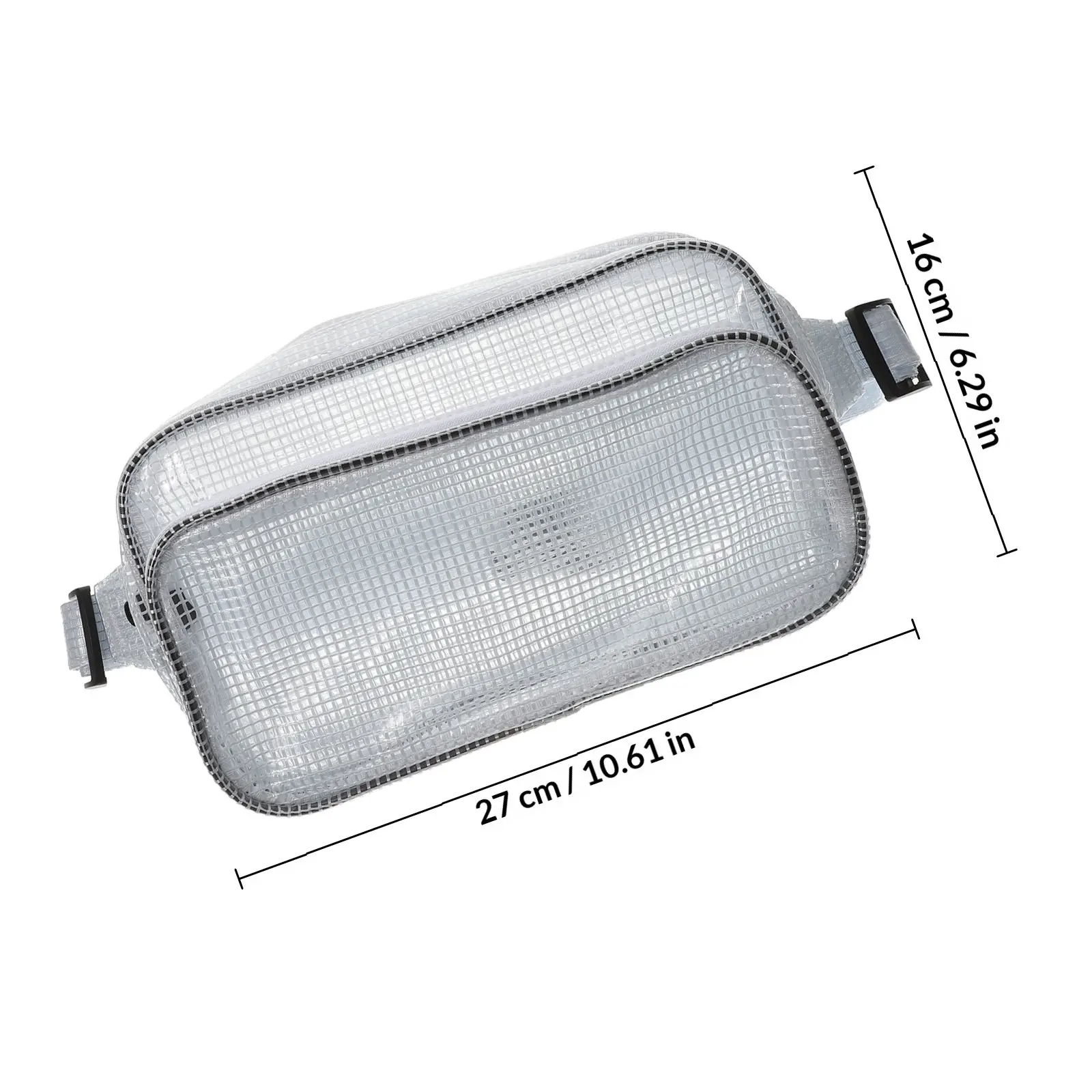 Transparent Sports Waist Bag Made of High Quality PVC Material Adjustable Belt Fanny Pack for Jogging Biking Hiking Gym Use