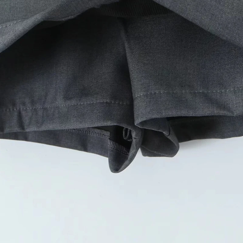 Gonna da abito casual Pantaloncini Mini pantaloncini estivi da donna solidi Gonna Pantaloni larghi Nero Grigio Office Lady con cintura