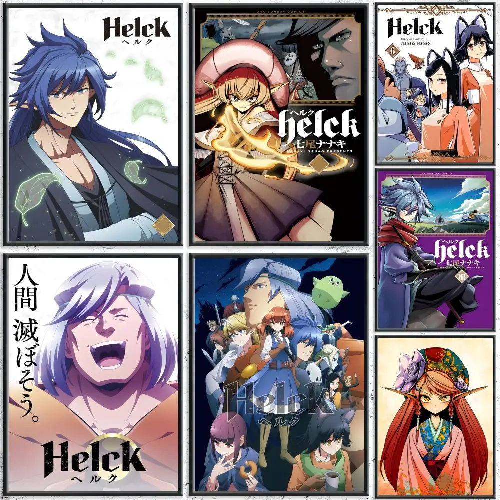 Anime Helck Poster, HD, wasserfest, selbstklebende Wandkunst – vielseitig einsetzbar, Top-Geschenkidee