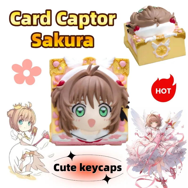 

CardCaptor Sakura keycap, cute and stylish cartoon personality creative single resin mechanical keyboard keycap, gift idea