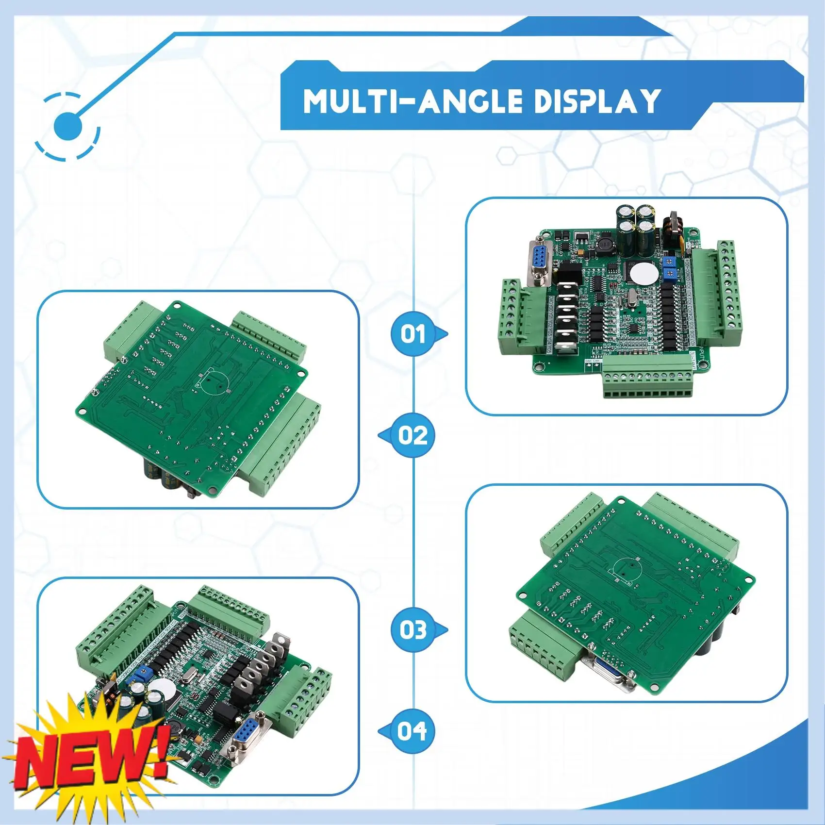 AT14 High Speed With Analog Programmable Controller PLC Industrial Board