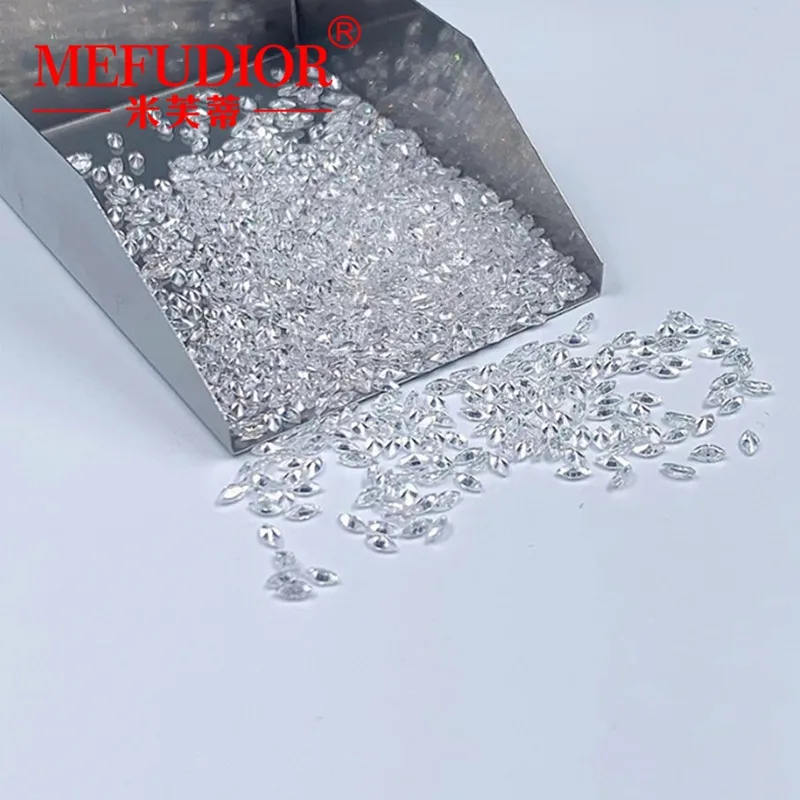 

Small Sizes Loose Moissanite Little Marquise Cut Gemstone - GRA Certified White D Color VVS1 Diamond Test Positive