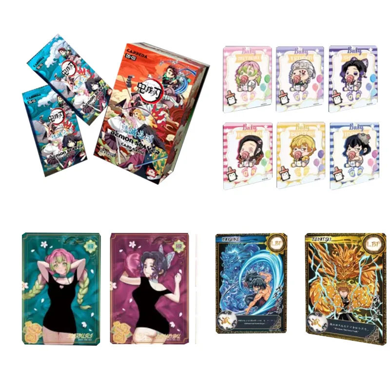 

Demon Slayer Collection Card 1 Box Aikaho Ds-03 Warpath Duel Flash Embroidery Metal Card Booster Box Playing Anime Cards