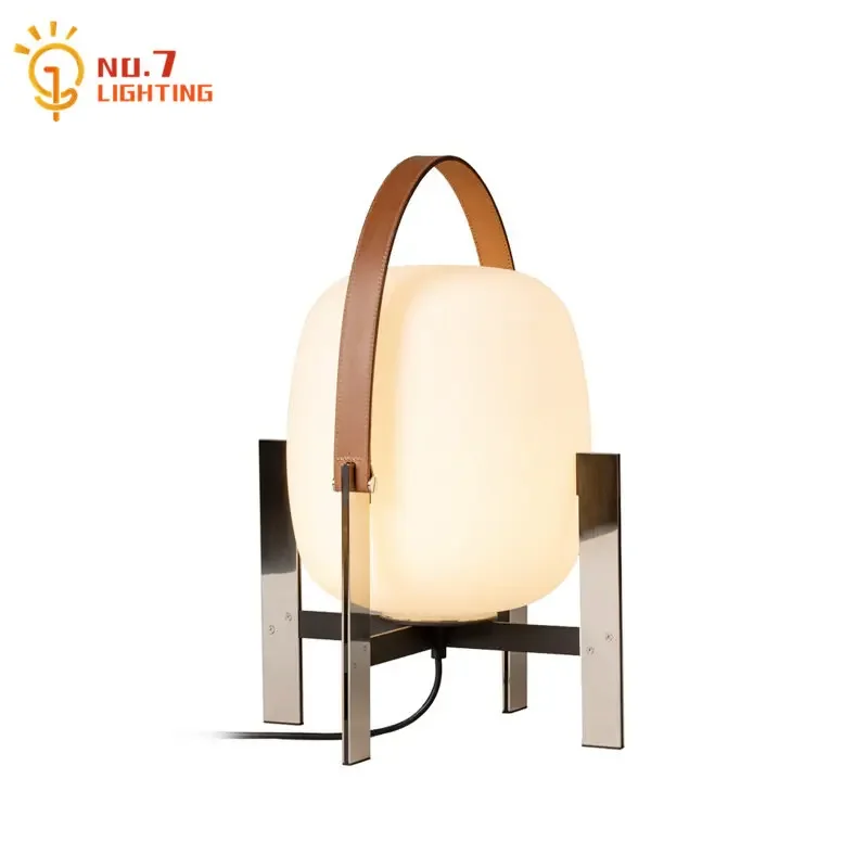 Luxury Designer  Metal Glass Portable Art Table Lamp LED E27 Simple Modern Light Fixtures Model/Living Room Bedroom Study Coffee