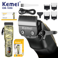 Kemei 1696 Electric Hair Cutting Machine for Barber Shop Professional Hair Clipper Precision Adjustment Kit Trimmer with Numbers