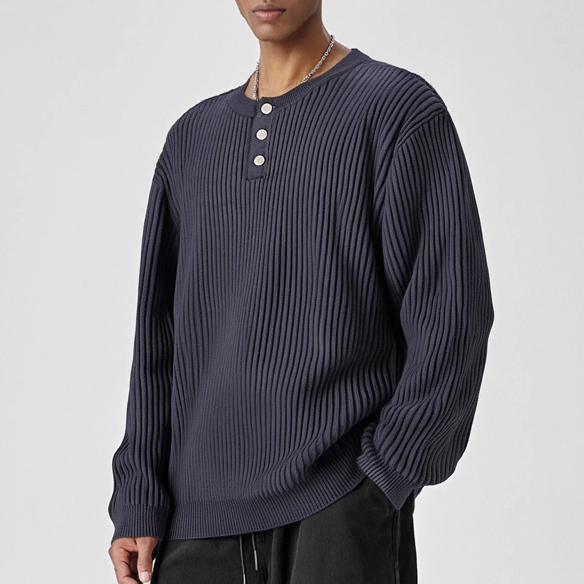 

Vintage Sweater Men Loose Casual Fashion Long Sleeve Pullover Knitted Sweaters Jumper Man Autumn Winter Clothes