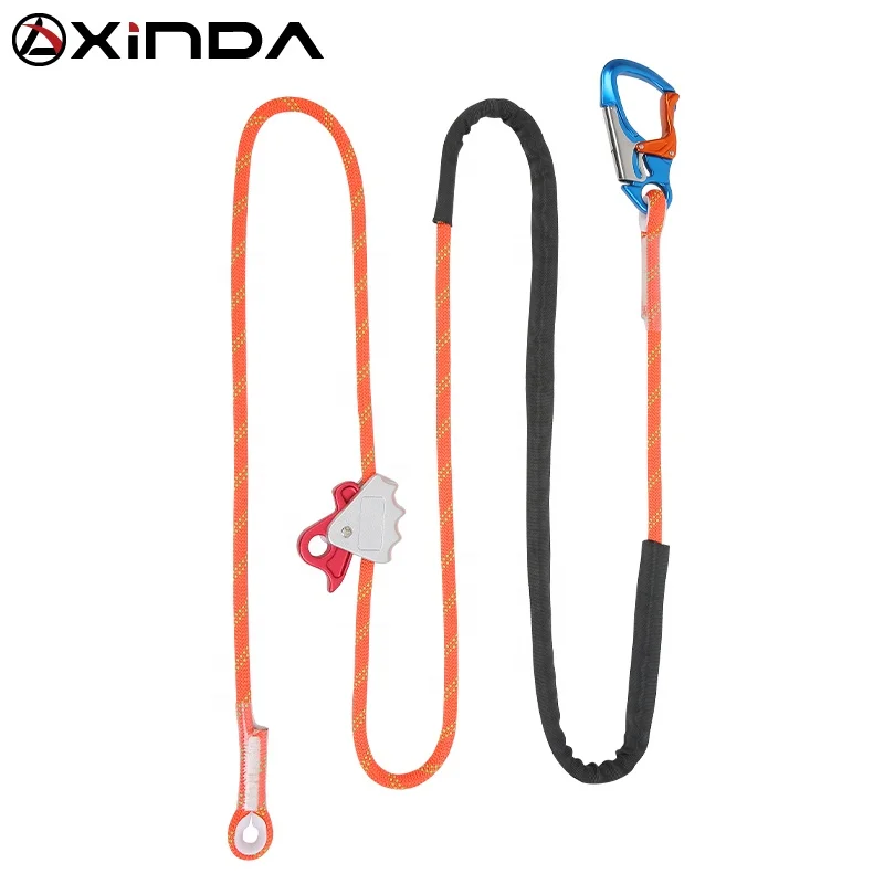 XINDA High Quality Adjustable Positioning Lanyard Rope (Polyester/Nylon) for Fall Protection Work at Height Climbing & Tour