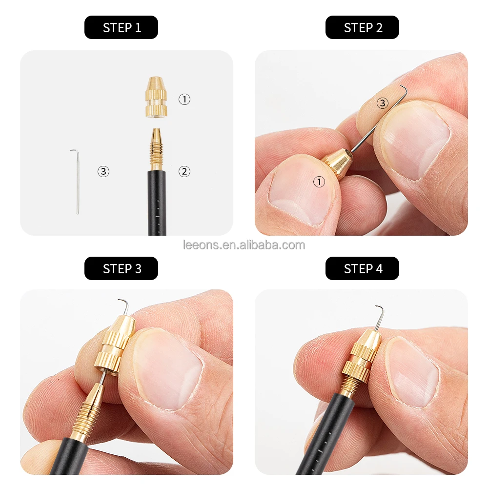 Hot - Selling Ventilating Pins Lace Wig Bronze Clip Crochet Hook Weaving Needles Hair Extension Tools