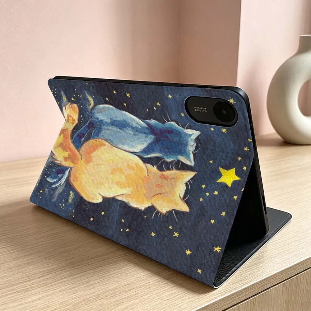 Starry Sky Cat Pattern Soft For Xiaomi Redmi Mi Pad 8 7 6 5 4 2 SE K Pro Max Ultra Poco Pad Inch Tablet Case