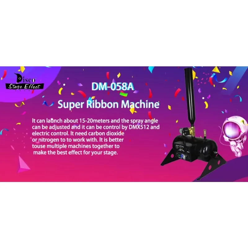 15-20M Confetti Cannon in Wedding Co2 Ribbon Machine Gender Reveal Dmx Confetti Machine Confetti Streamer Launcher