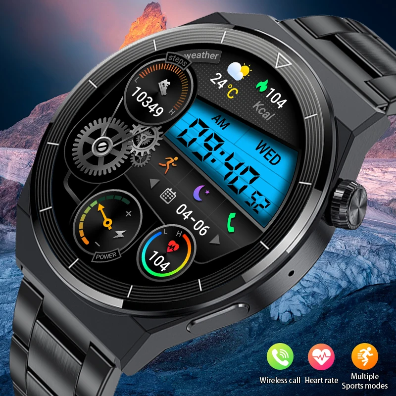 LIGE Smart Watch Men Women AMOLED HD Screen Bluetooth Call NFC Heart Rate Altimeter Sports Waterproof Clock Man SmartWatch 2025