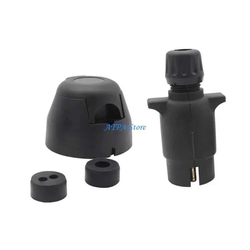 

U13C 7 Pin Plug Adapter Trailer Connector 12V Towbar Towing Durable Waterproof