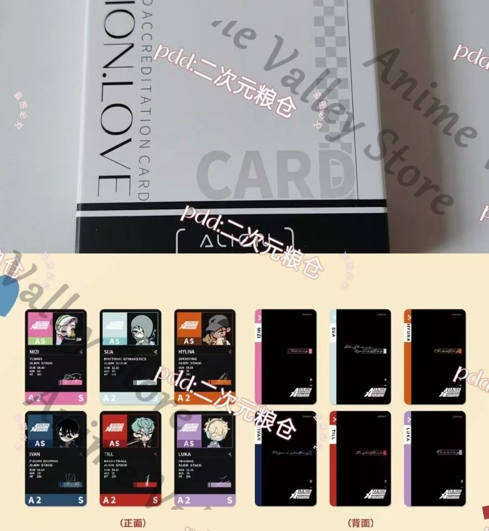 المرحلة الغريبة 3rd الذكرى حقيقية أنيمي لوكا إيفان Till Sua Mizi Hyuna تأثيري بطاقة الاعتراف الحب بطاقات الهوية الكرتون