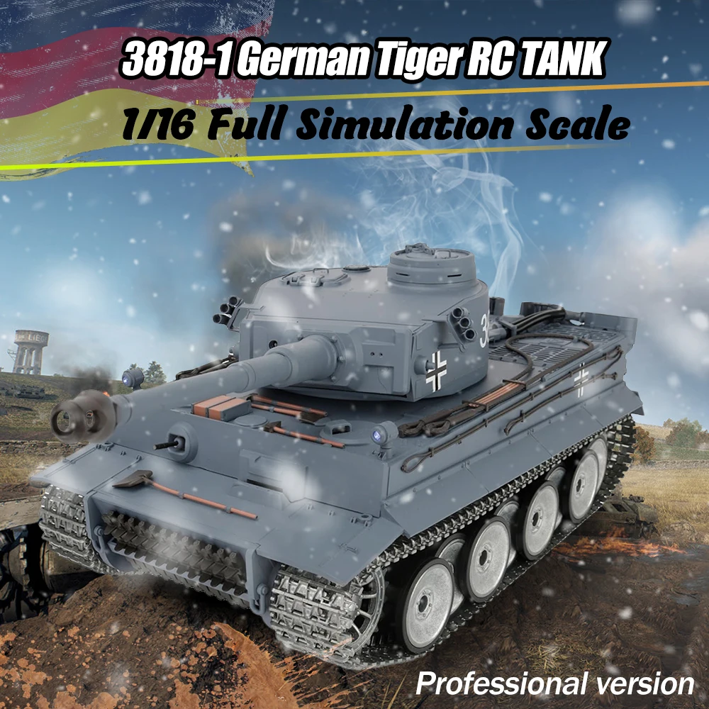 Henglong RC Tank 3818-1 German Tiger 1:16 I Heavy Remote Control Tank 3818-1 Metal Track Induced Driving Wheel