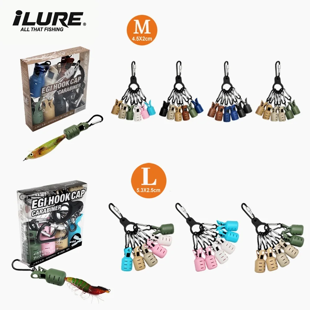 2Set Tintenfisch Jig Haken Schutz Octopus Egi Köder Kappe Tintenfisch Regenschirm Köder Abdeckung mit Karabiner Gummiband Angeln zubehör