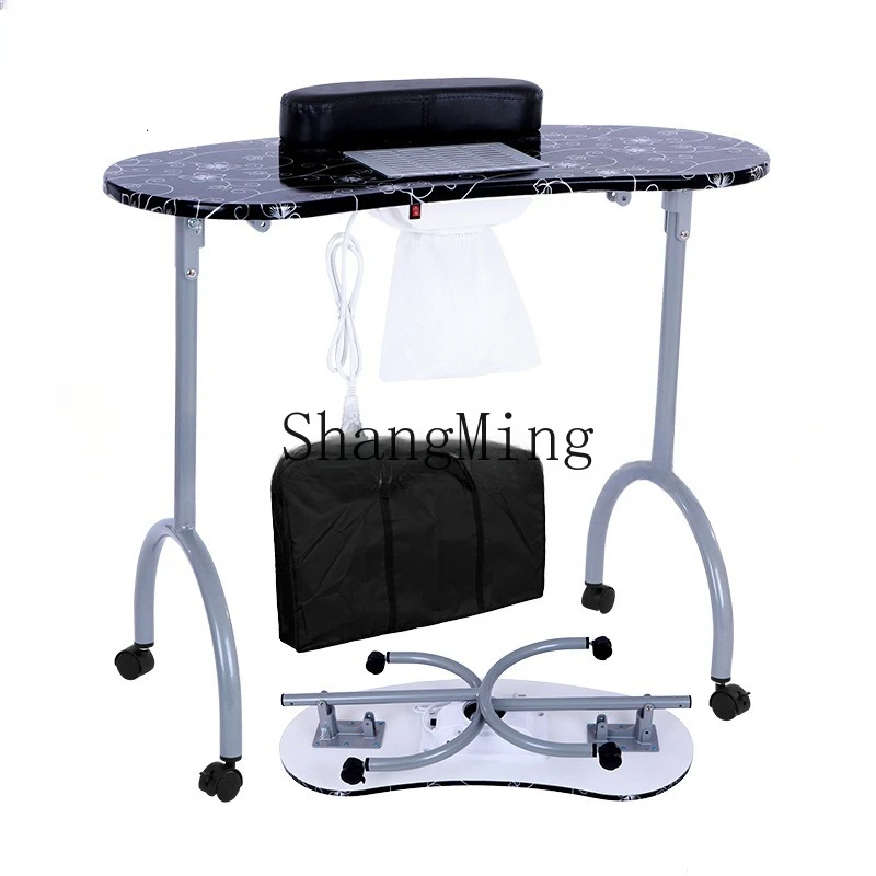 

Новый изысканный премиальный маникюрный стол SM с встроенным пылесосом, подставкой для рук и портативной складной конструкцией.