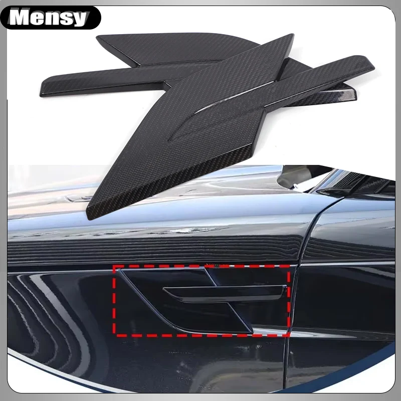 

True carbon fiber Side foliage decorative cover For Land Rover Range Rover Sport L461 2023+ car Exterior accessories 2 Pcs