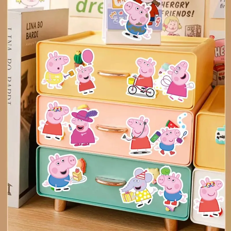 100PCS Pig Stickers Children Cartoon Cute Decoration Notebook Tablet Mobile Phone Water Cup Stickers Wholesale