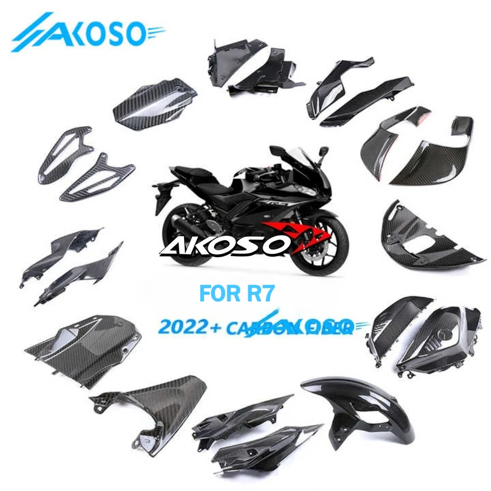 

For Yamaha R7 2022 2023 2024 100% Pure 3K Full Dry Carbon Fiber Motorcycle Fairing Kit Modification
