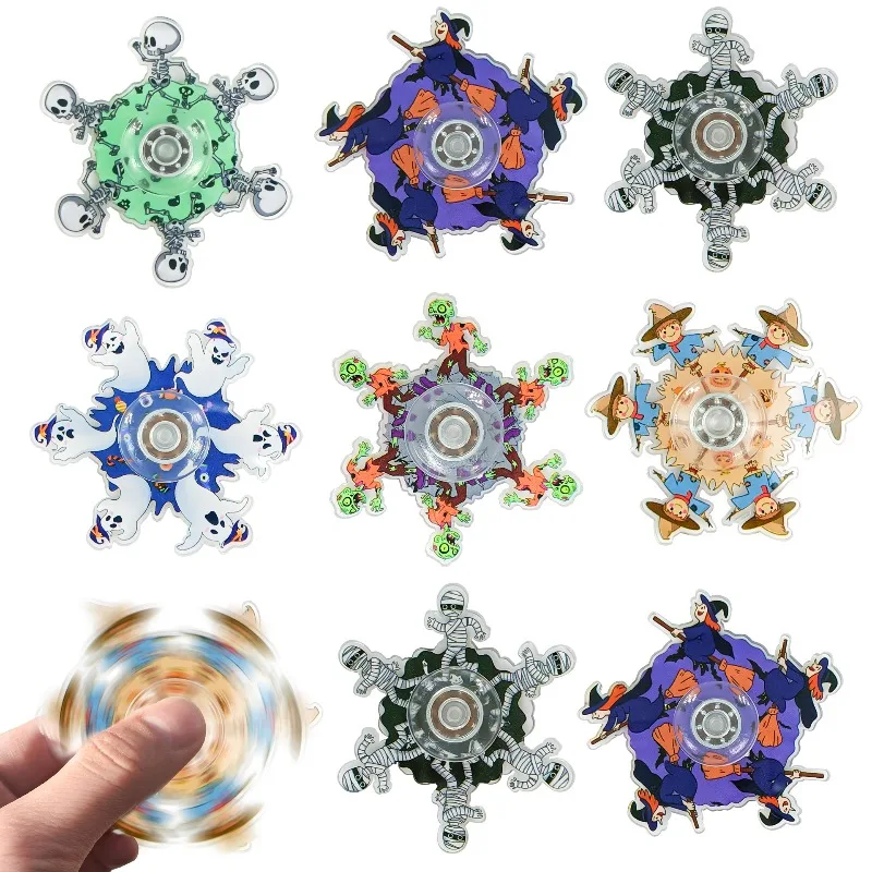 Halloween Stress-relieving Fidget Spinner Rotatable Ghost Skull Man Ghost Festival Running Spinner Party Supplies