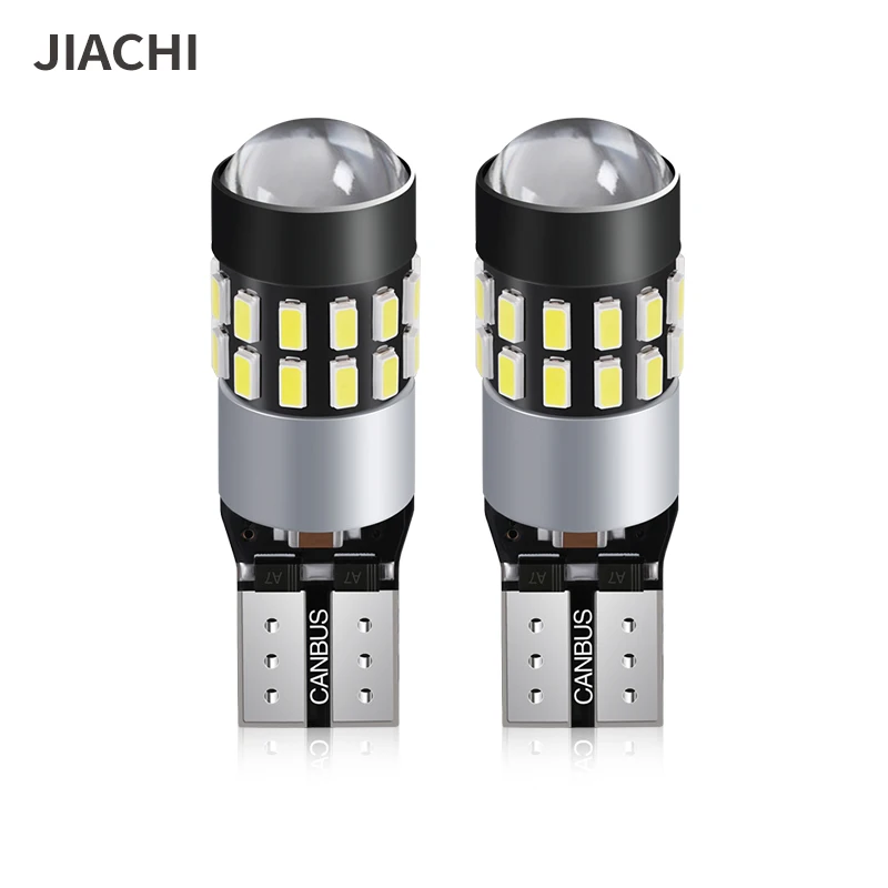 

JIACHI 100PCS For Car Automotive Diode Bulb T10 W5W Canbus Led Lights No Error Lamp 3014 30smd 194 168 192 White Red Yellow Blue