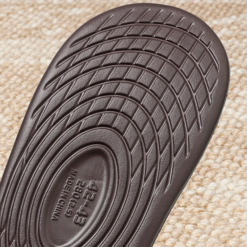 Herren-Plattform-Baumwoll-Hausschuhe aus PU-Leder, wasserdicht, rutschfest, Plüsch-Hausschuhe für Herren, bequem, weich, dicke Sohle, warme Slides – Detail 6