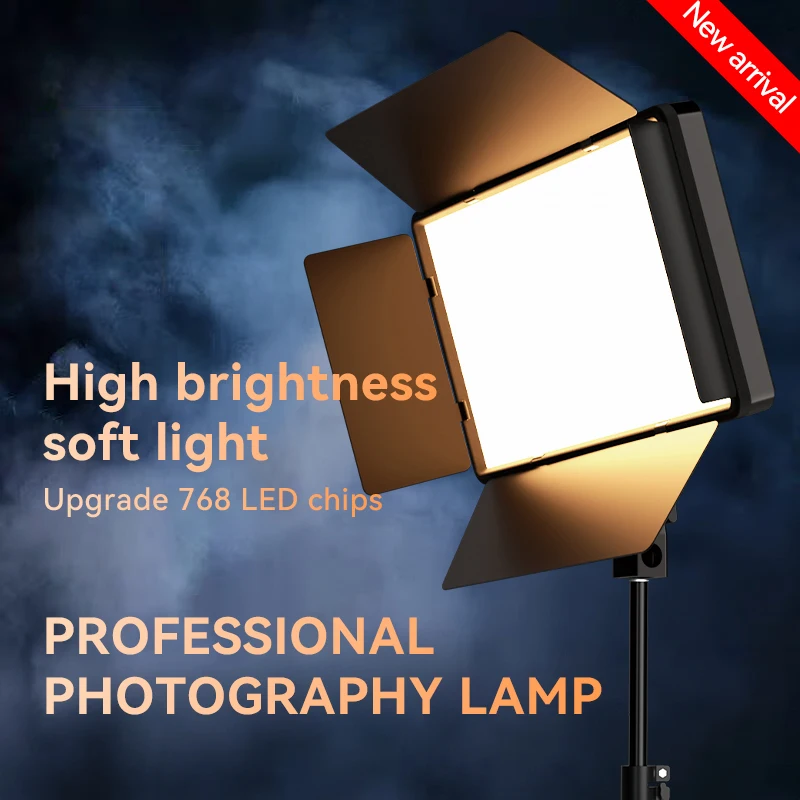 

LED Video Light Photography Flat Panel Light 2700-6500K Dual Color Temperature for YouTube TikTok Video Light