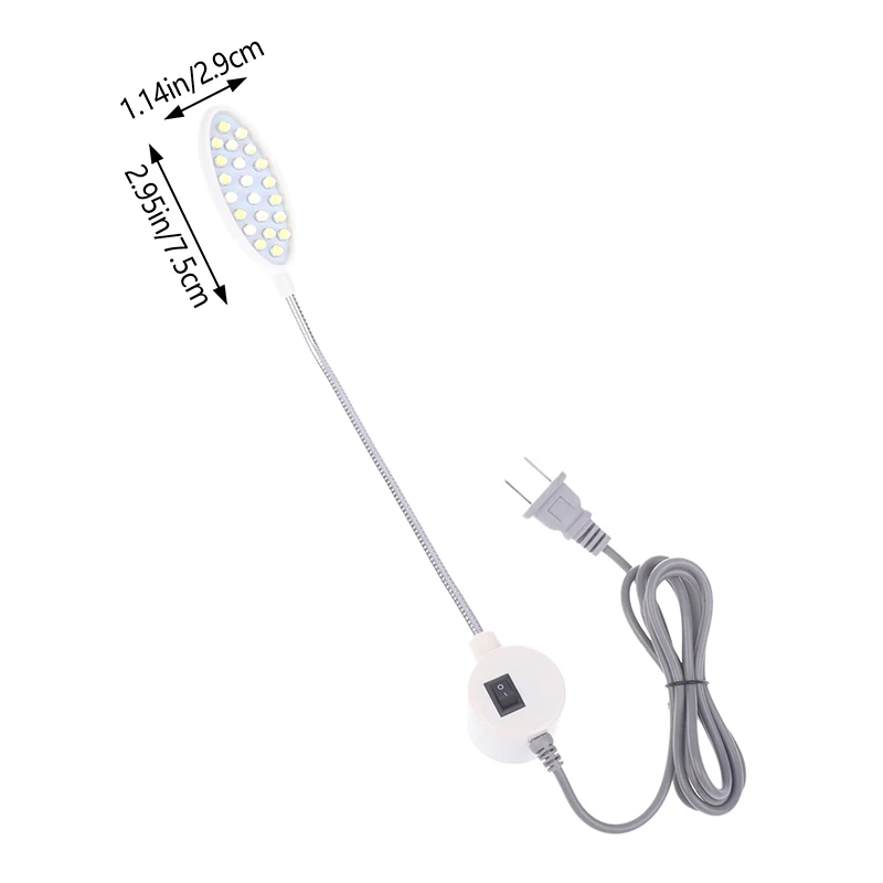 Imagem -06 - Dimmable Lâmpada Led para Máquina de Costura Lâmpada Gooseneck com Montagem Ímã Iluminação da Máquina de Costura Luzes de Trabalho 21led ue e Eua