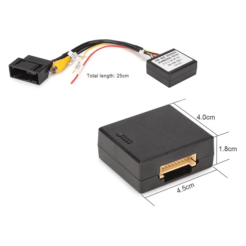 # Piezas y accesorios automotrices de 82M, adaptador de caja decodificadora de convertidor de señal AV CVBS RGB a (RCA) para cámara, negro