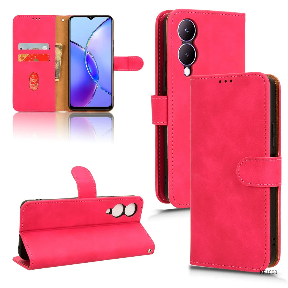 Pluggable Card Phone Shell for Vivo S16 Y17s V27 V29e X90 IQOO Z7 Pro Plus 4G 5G Phone Cover Stand Holder Wallet Clip Phone Case