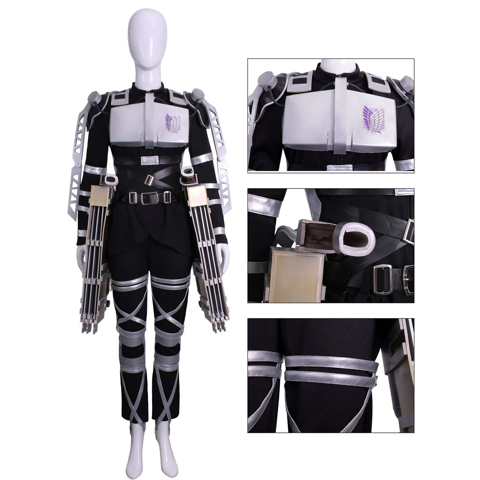 

Mikasa Ackerman Costume Anime Final Season Two-Dimensional Cos Uniform Halloween Christmas Party Character Costume Accessories