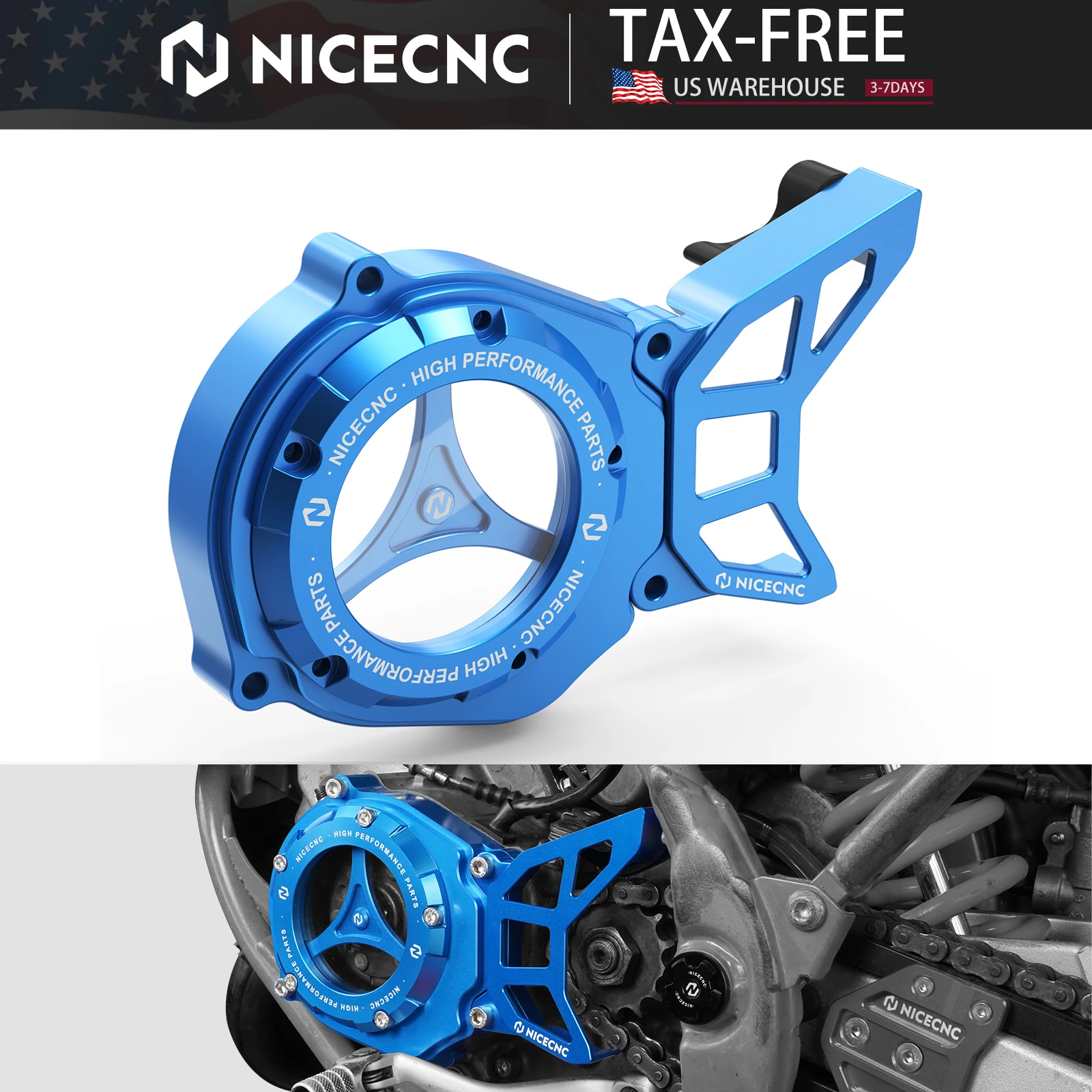 

NICECNC для Yamaha YZ65 2018-2023 YZ85 2002-2023 YZ80 1993-2001 YZ 85 YZ 65 Защитная крышка двигателя мотоцикла Комплект защиты звездочки