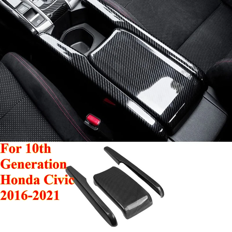 

For 10th Generation Honda Civic 2016-2021 TYPE-R Central Armrest Box Protective Cover, Decorative Cover, Interior Supplies