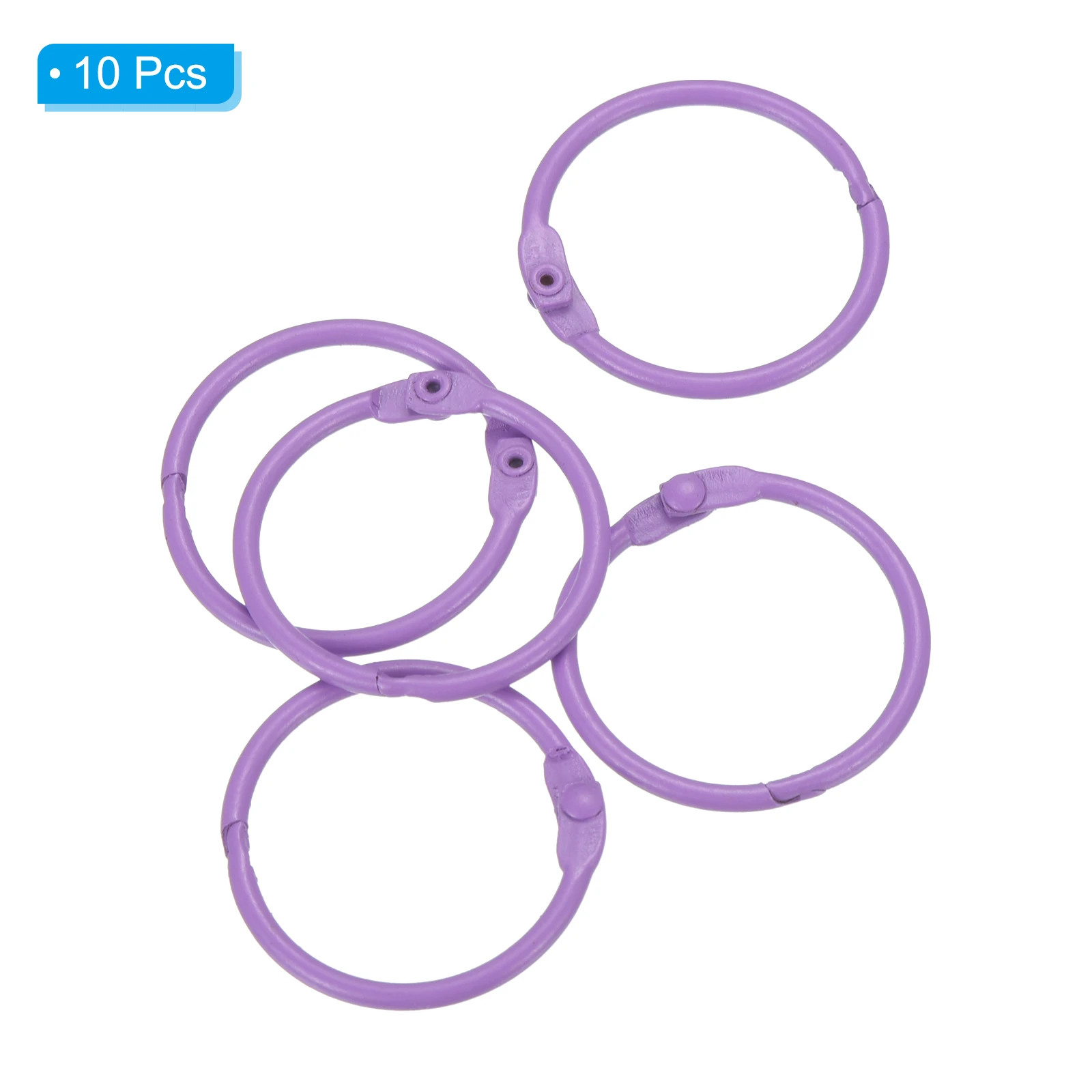 10Pcs Loose Leaf Binder Rings Book Hoops Metal Flash Card Book Binding Rings for Key Chain Index Card Scrapbooks Office Supplies