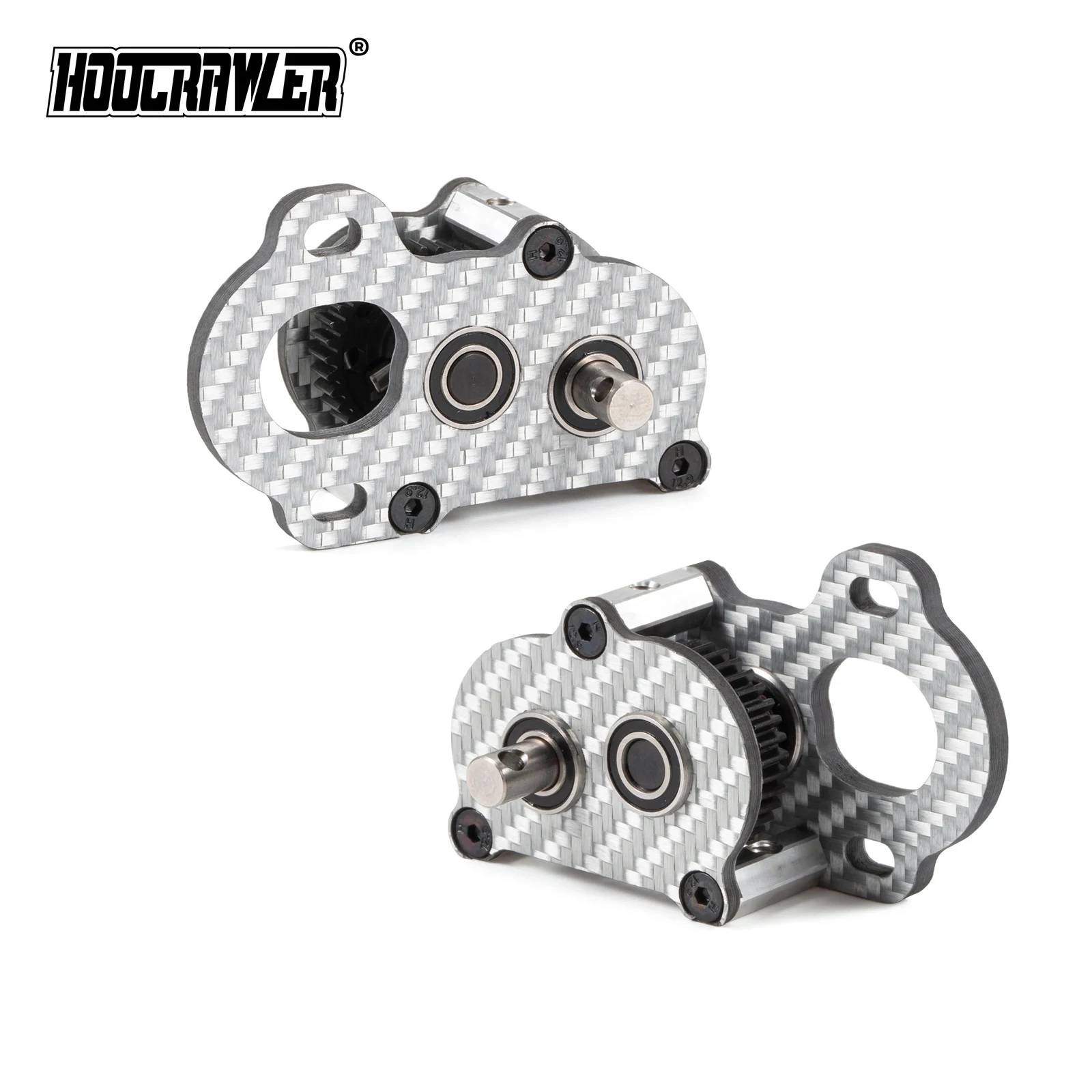 Silver Carbon 48 Pitch Ultralight Portal Transmission Tiny Gearbox for 1/10 Performance LCG Chassis Comp Builds Rigs