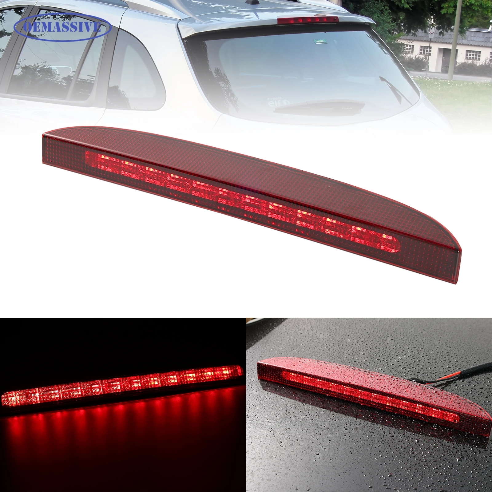 

For Renault Clio II 1998-2005 Clio III 2005-2012 1PC High Mount LED Center Third Brake Stop Light Lens Lamp Rear Window Safety