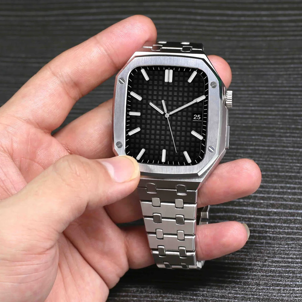 44mm 45ｍｍ apple watch メタル ラバーバンド カスタム 金属 44mm 45mm apple watch メタル+ラバーバンド カスタム 金属