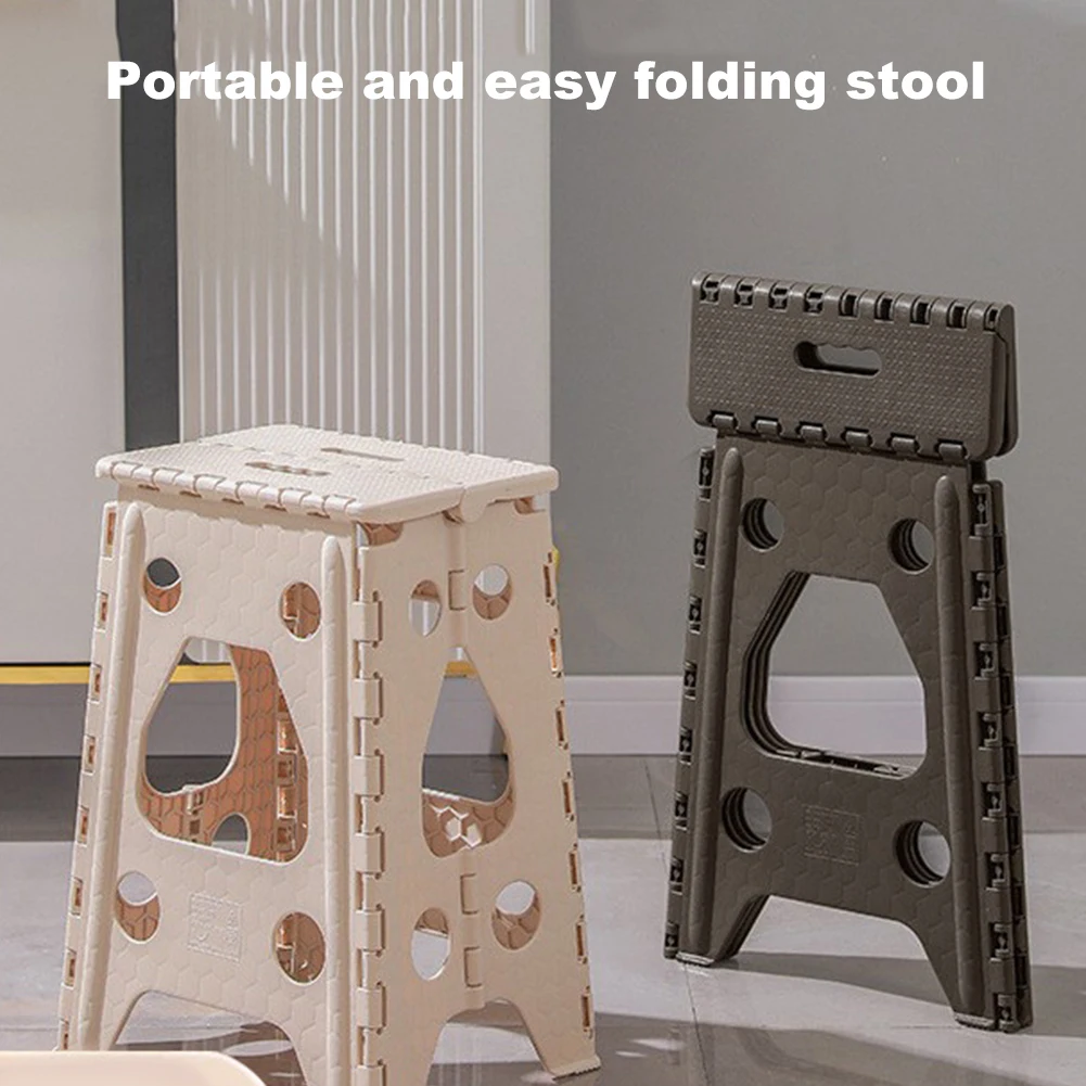 Portable Foldable Stool Outdoor Indoor Dining Table Chair 18 Inch Folding Step Stool 400 LBS Capacity Collapsible Plastic Stools
